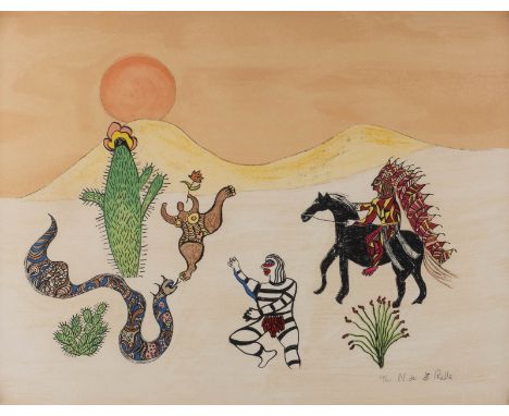 NIKI DE SAINT-PHALLE1930 Neuilly-sur-Seine - 2002 Kalifornien, USALE CHEF INDIEN (1978) Farblithografie auf Bütten. BM 49 x 6