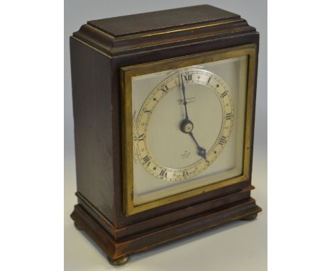 A mahogany mantel clock, by Elliott, London