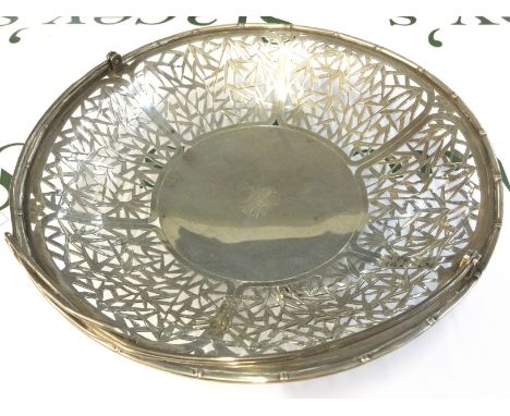 A silver Chinese basket