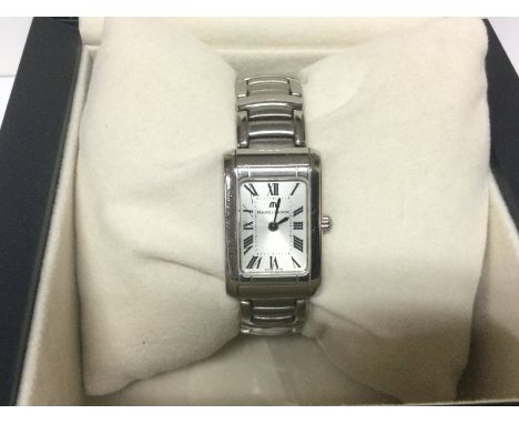 A boxed Maurice Lacroix ladies watch with paperwork and warranty card. Shipping category B. 
