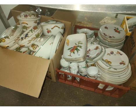 A Large Collection of Royal Worcester Evesham  dinner ware and tea wares . 