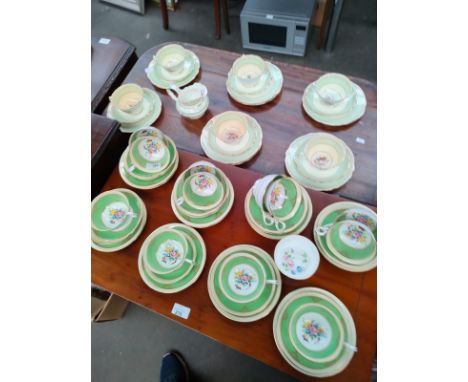 A Hammersley flower pattern tea service together with Old Royal China tea service 