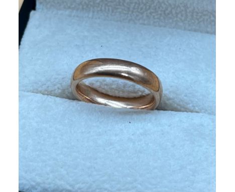 9ct Rose gold wedding band [Ring size K] [4.37Grams] 