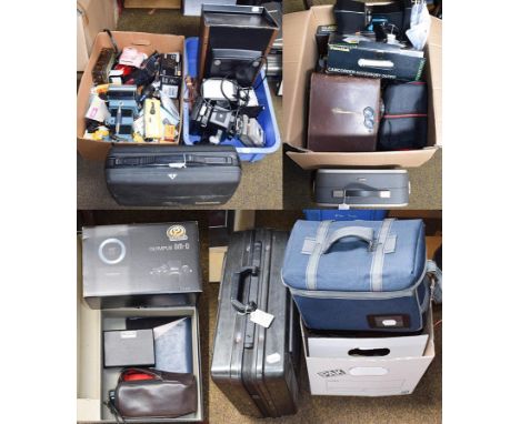 A large collection Of cine/video cameras, Polaroid items and other related items (qty)