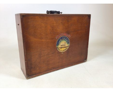 A duplicator in a wooden case. Model no 210W:51cm x D:15cm x H:39cm case dimensions 