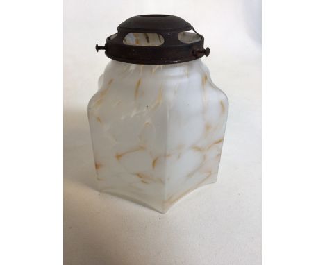 A marble effect vintage glass ceiling light shade W:16cm x H:18cm