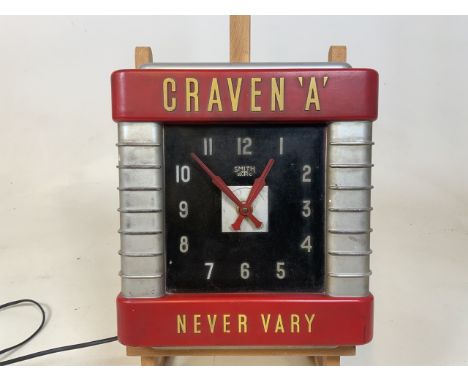 A Smiths Craven A Never Vary electric clock W:32cm x H:37cm