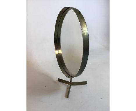 A 1960s Mirror on adjustable stand labelled Durlston DesignsW:36cm x H:44cm