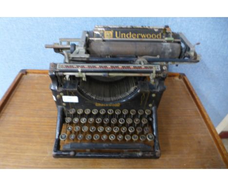 A vintage Underwood typewriter