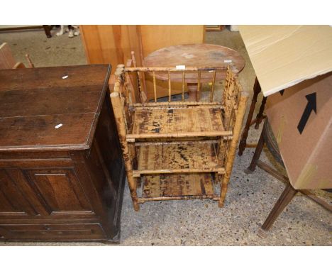 Small Victorian bamboo folding shelf unit