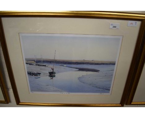 Geoffrey Sayers (British), 'First of the Tide' limited edition lithograph numbered 137/500, titled and signed in pencil, 30x4
