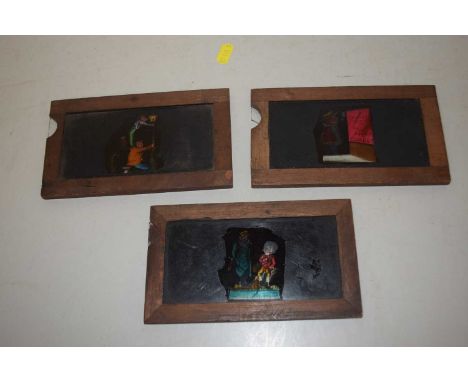 Three vintage Magic Lantern slides