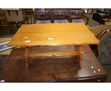 A mid Century light oak coffee table