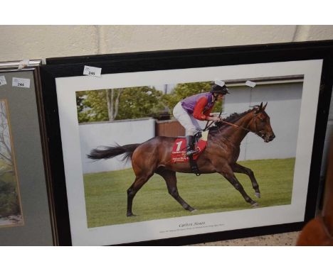 Horse Racing Interest - Two photographic prints of the racehorses Carlton House and Frankel