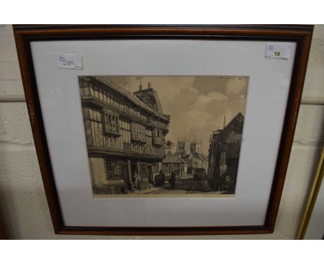 Leonard Russell Squirrell (1893-1979), 'The Greenland Fishery Inn, King's Lynn', monochrome lithograph, bears facsimille sign