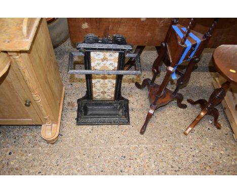 Cast iron tile back stick stand