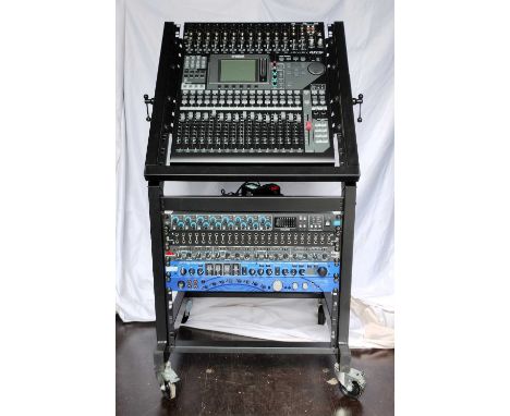A Rack Mounted Yamaha Digital Mixer and Rack Effects/Processors including a Yamaha 01V 96i Digital Mixer with original box an
