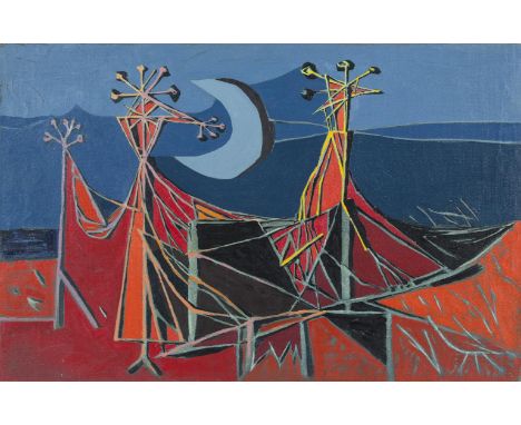 Colin Middleton RHA RUA MBE (1910-1983)Red Landscape (1962)Oil on canvas, 50 x 76cm (19¾ x 30'')SignedExhibited: Colin Middle