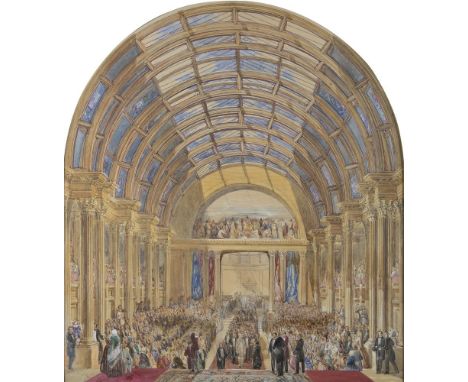 James Mahony ARHA (1810-1879)The Official Opening of 'The National Exhibition of the Arts, Manufactures and Products of Irela