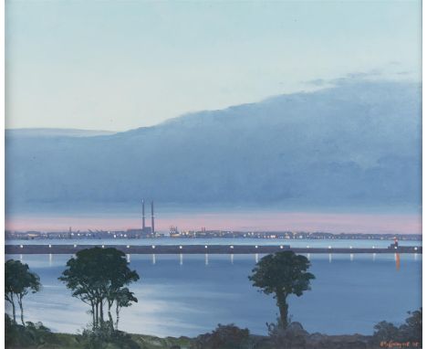 Brett McEntagart RHA (b.1939)Evening Light, Scotsman's BayOil on board, 50 x 60cm (19¾ x 23½'')SignedExhibited: Dublin, RHA, 