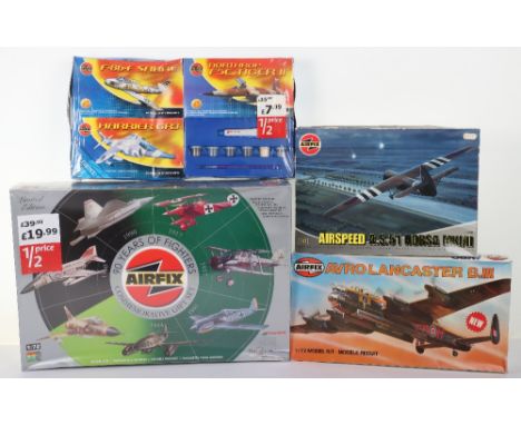 Twenty Airfix 1:72 scale aircraft model kits, including, short Stirling b.1,  Boeing b-29, B-24j Liberator, Hawker Hurricane 