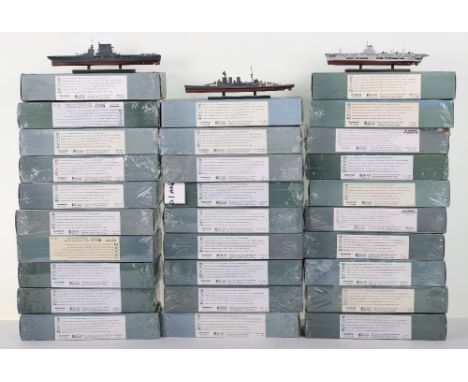 Quantity of Atlas editions 1:1250 scale diecast Naval model ships, including, HMS Rodney, HMS Exeter, Scharnhorst, HMS Duke o