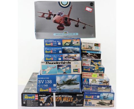 Sixteen Revell 1:72 scale aircraft model kits, including, Icons of Aviation Tiger meet gift set sealed, Bv138 c-1/ms, Arado a