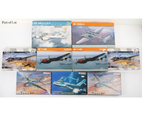 Collection of thirty-five various 1:72 scale model Aircraft kits, including 3xRS models Dorner Do 17 M German Medium Bombers,