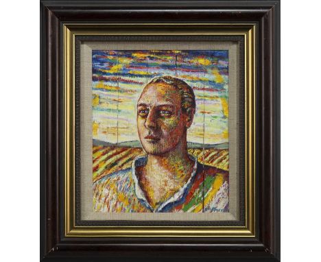 * NEIL MACPHERSON RSA RGI RSW (SCOTTISH b. 1954),PORTRAIToil on board, signedimage size 32cm x 26cm, overall size 52cm x 47cm