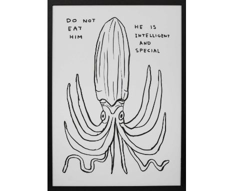* DAVID SHRIGLEY OBE (SCOTTISH b. 1968),DO NOT EAT HIM limited edition lithograph printed on 200g Munken Lynx paper by Naraya