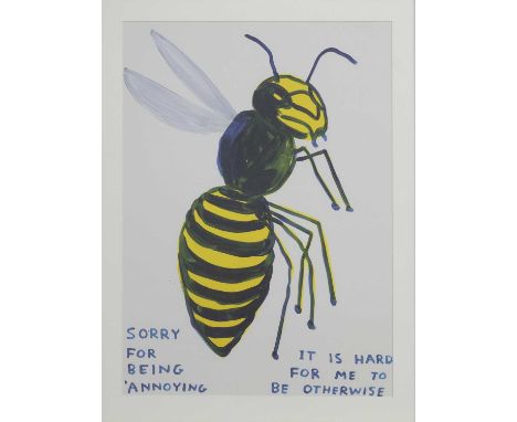 * DAVID SHRIGLEY OBE (SCOTTISH b. 1968),SORRY FOR BEING ANNOYING lithograph on 200g Munken Lynx paperoverall size 74cm x 54cm