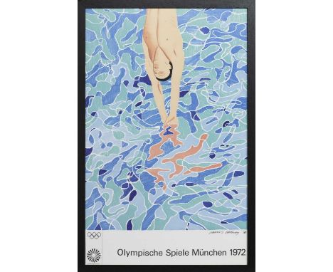 * DAVID HOCKNEY OM CH RA (BRITISH b. 1937),OLYMPISCHE SPIELE MÜNCHENlithograph poster of 'The Diver' commissioned for the 197