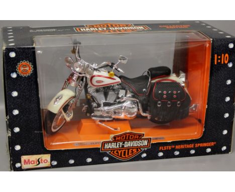 A Maisto 1:10 model of a Harley Davidson FLSTS Heritage Springer