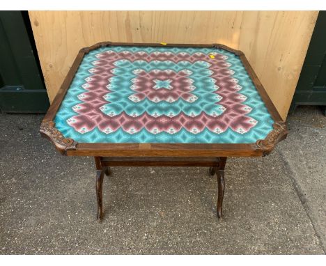 Embroidered Fire Screen/Table 