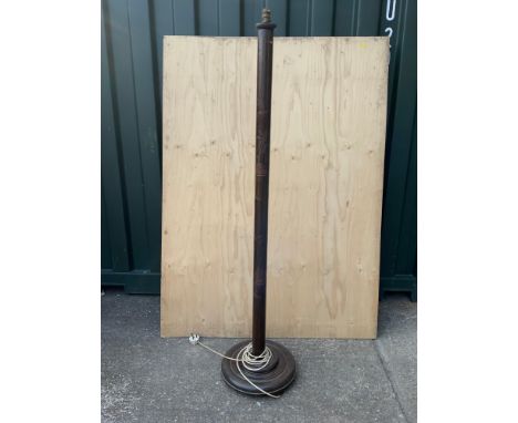 Oriental Wooden Standard Lamp 