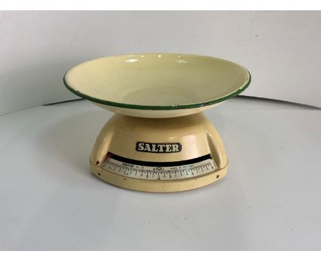 Vintage Salter Enamel Kitchen Scales 