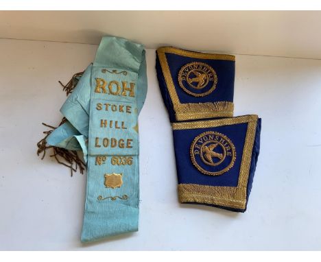 Masonic Regalia - Cuffs and Sash 