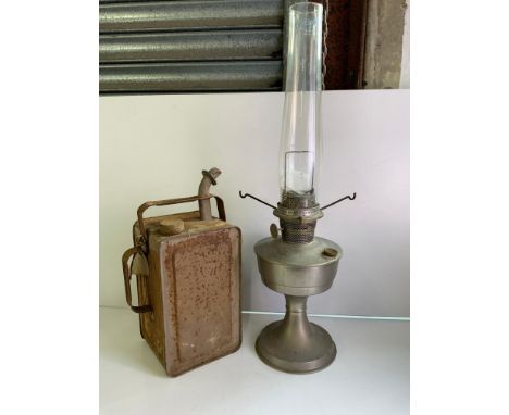 Oil Lamp and Oil Can 