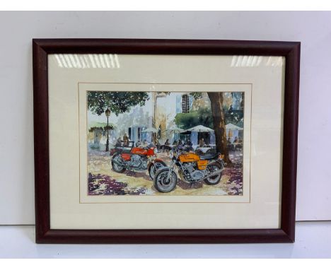 Framed Print - Cafe Scene 