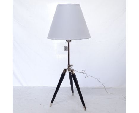 A new Ralph Lauren Home "Lauren" table lamp on tripod stand, model no. 169488, height including shade 86cm