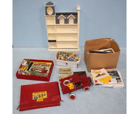 A quantity of Tri-ang model railway items including track and transformers etc, together with a Meccano set, a collection of 