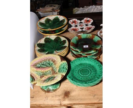 Early decorative pottery including Wedgwood, Wileman, tazza's, etc.