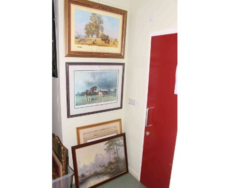 Collection of five framed prints including David Shepherd, Life Goes On, signed limited edition print.