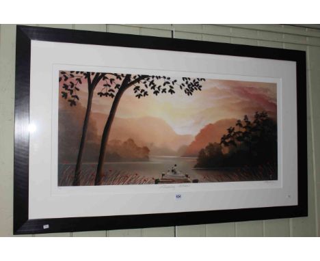 Mackenzie Thorpe, Whispering Waters, limited edition print, signed, titled and numbered 51/195 in the margin with Certificate