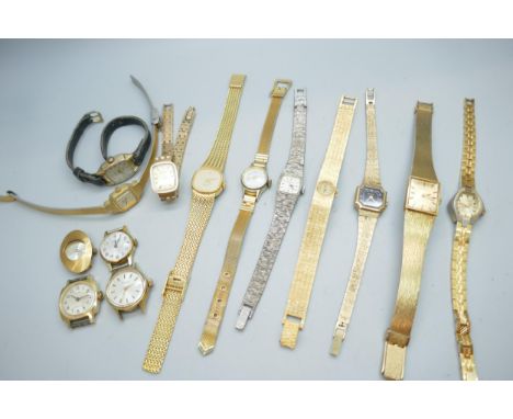A collection of lady's wristwatches including Bulova and Timex 