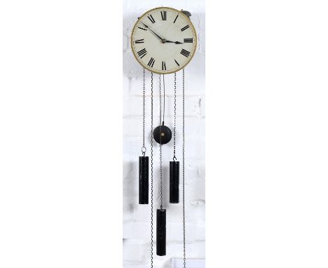 A three-train hook-and-spike wall clock, John Whitehurst III Derby, No 6154, c1840, the movement with anchor escapement and t