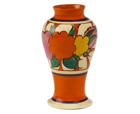 Clarice Cliff. An A J Wilkinson Fruitburst vase, 1930, 15cm h, printed mark  Good condition, not scratched or worn, no restor