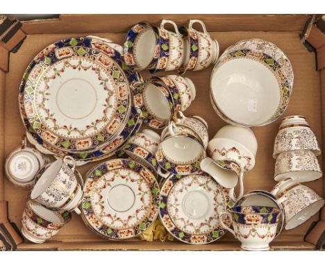 A Staffordshire Japan pattern bone china tea service, c1900, etc  