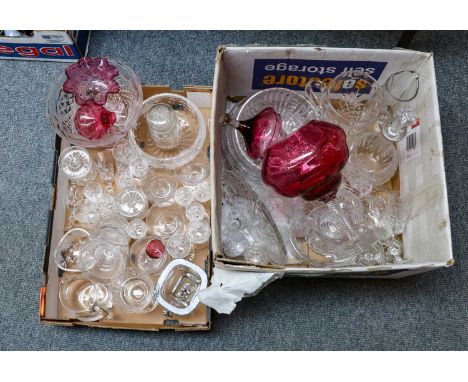 A large quantity of ceramics, glass, metalwares etc, including Stuart crystal sherry glasses, Royal Crown Derby Imari ware, c