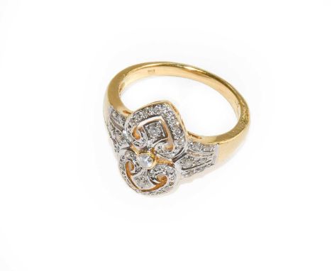 An 18 carat gold diamond ring, finger size M1/2Condition report: Gross weight 4.6 grams.